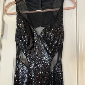 Elizabeth K Couture Black Sequin Siren Gown